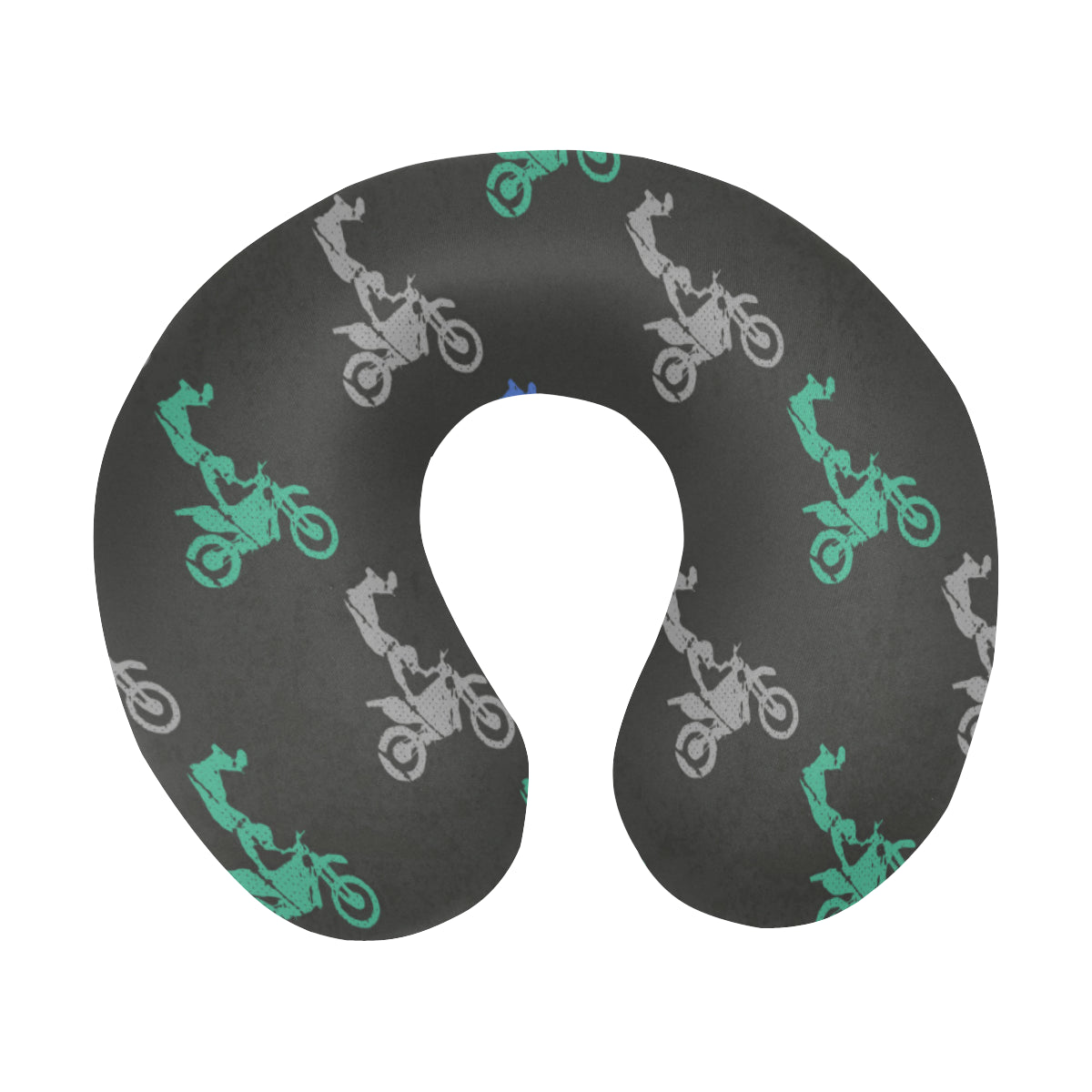 Motocross Pattern Print Design 02 U-Shaped Travel Neck Pillow