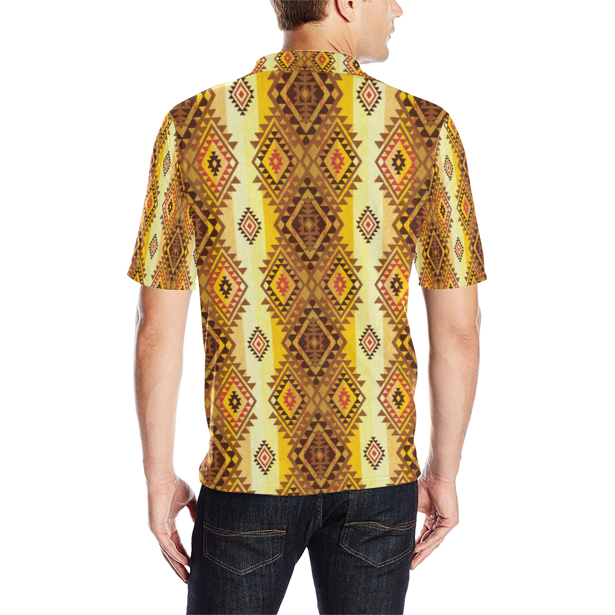Native Pattern Print Design A09 Men Polo Shirt