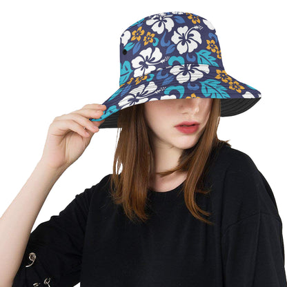Hibiscus Pattern Print Design HB030 Unisex Bucket Hat