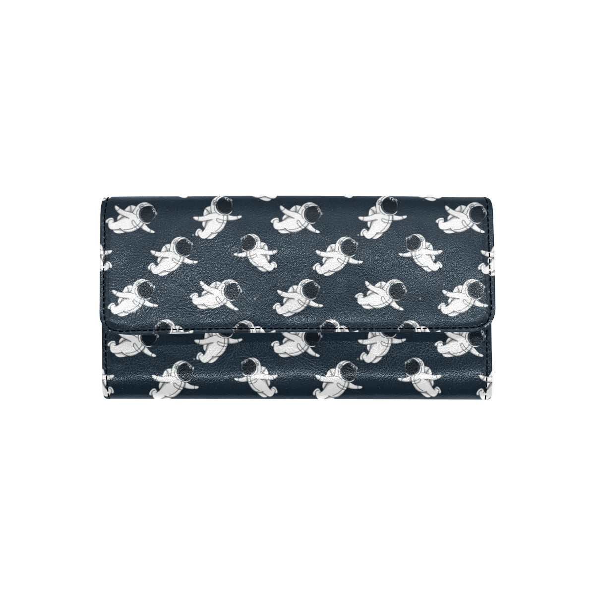 Astronaut Pattern Print Design 02 Women's Trifold Wallet