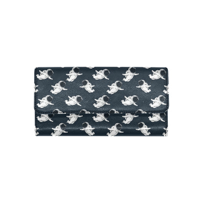 Astronaut Pattern Print Design 02 Women's Trifold Wallet