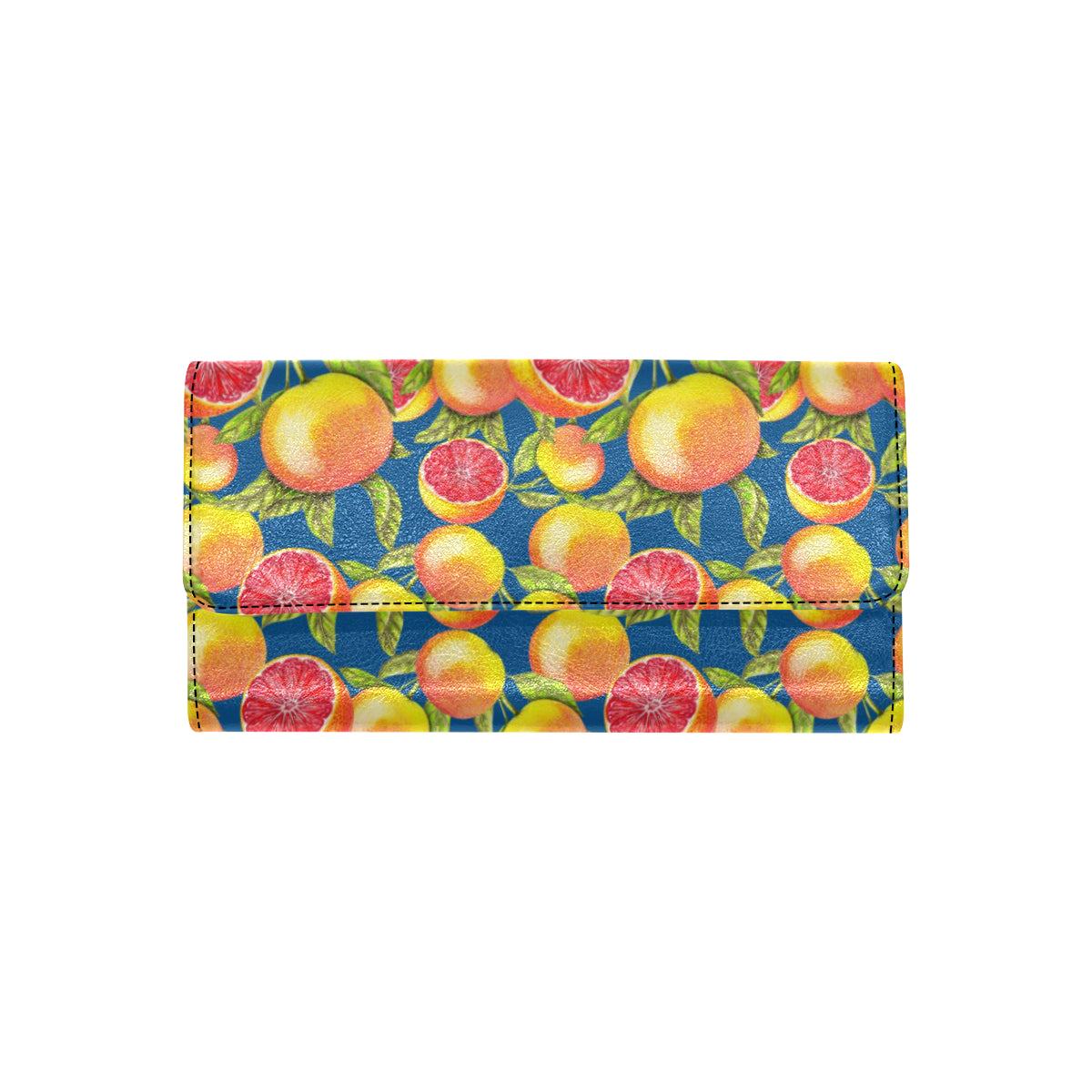 Grapefruit Pattern Print Design GF04 Women's Trifold Wallet