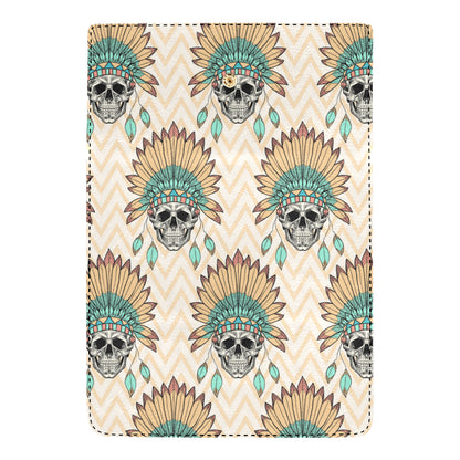 Indian Skull Pattern Women's Trifold Wallet