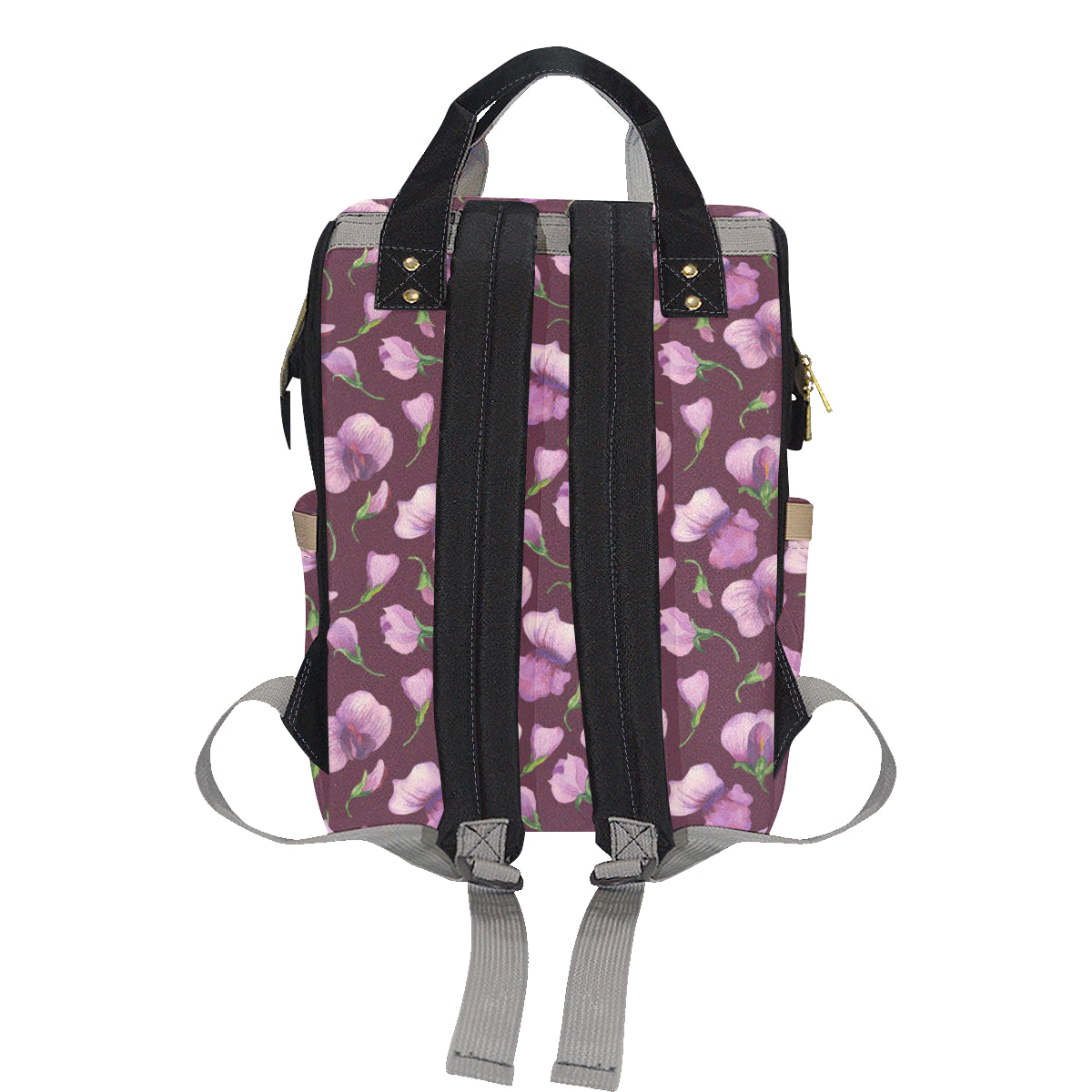 Peony Pattern Print Design PE010 Diaper Bag Backpack