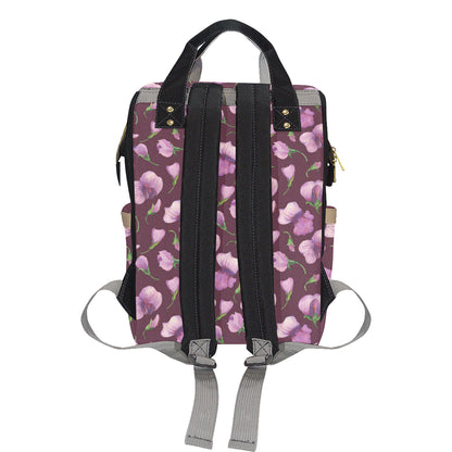 Peony Pattern Print Design PE010 Diaper Bag Backpack