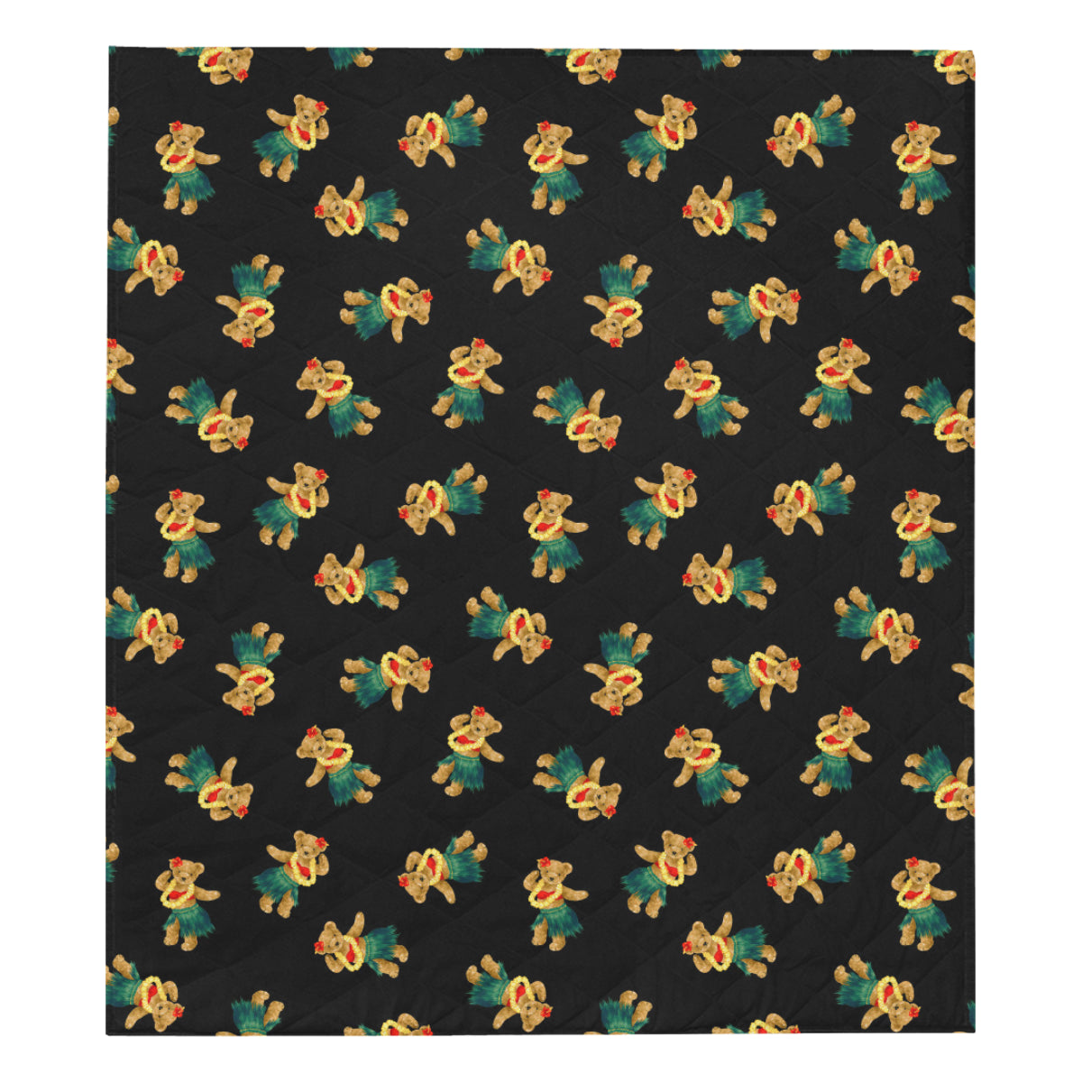 Hula Bear Pattern Print Design 06 Premium Quilt