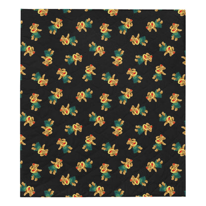 Hula Bear Pattern Print Design 06 Premium Quilt