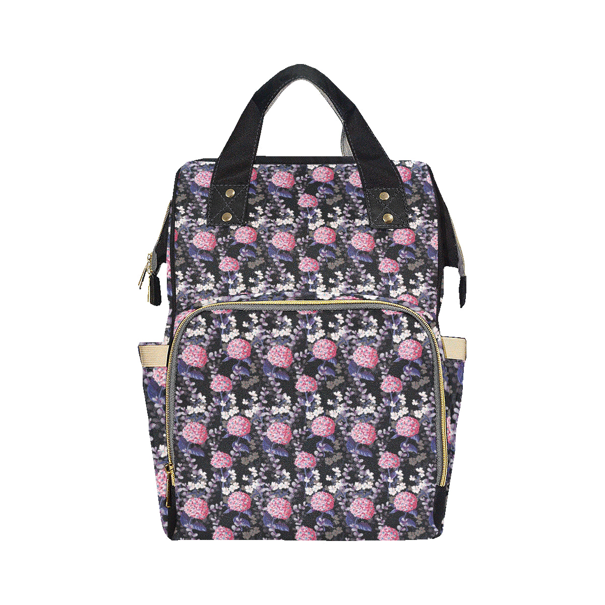 Hydrangea Pattern Print Design HD04 Diaper Bag Backpack