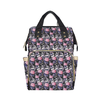 Hydrangea Pattern Print Design HD04 Diaper Bag Backpack