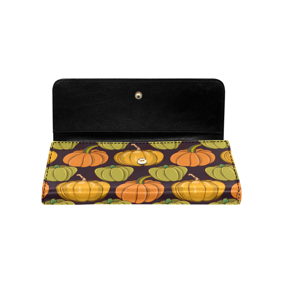 Pumpkin Pattern Print Design A01 Women's Trifold Wallet