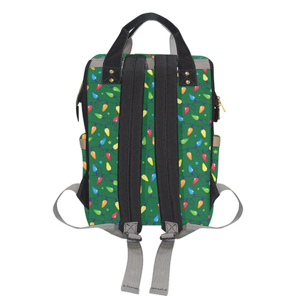 Christmas Light Pattern Print Design 02 Diaper Bag Backpack