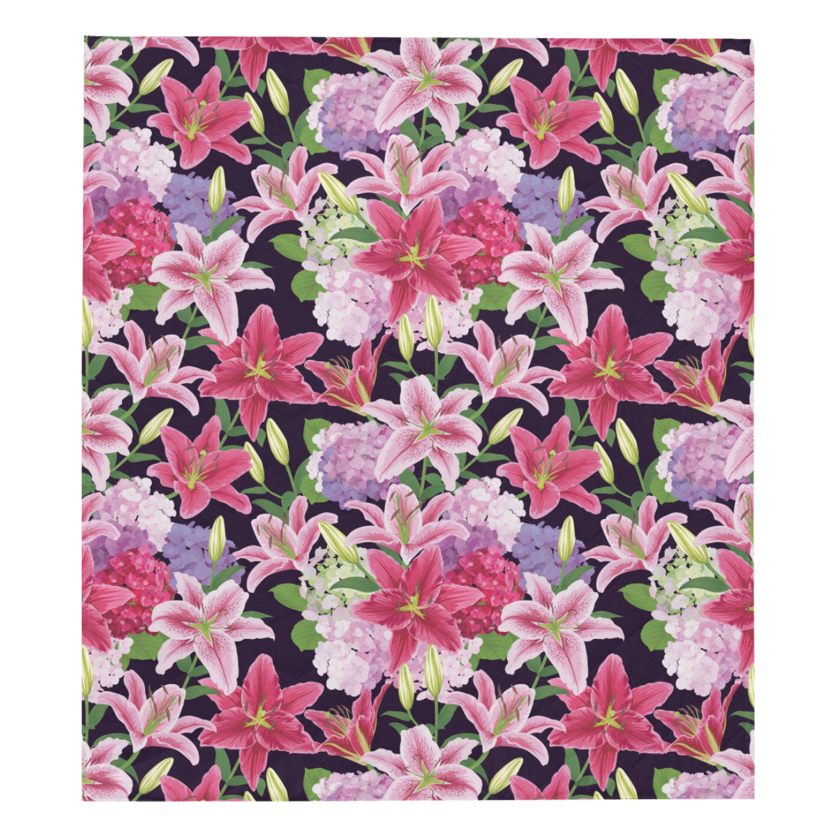 Lily Pattern Print Design LY017 Premium Quilt