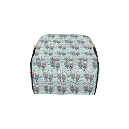 Sea Otter Pattern Print Design 03 Diaper Bag Backpack