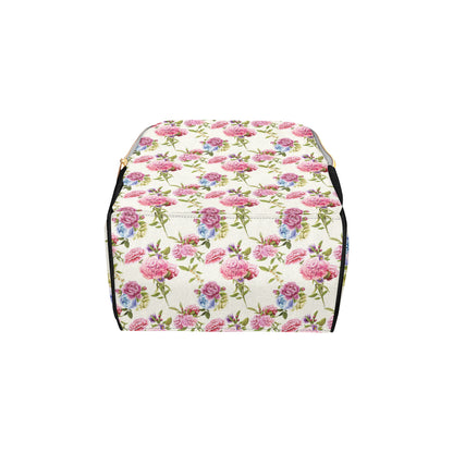 Carnations Pattern Print Design CN02 Diaper Bag Backpack