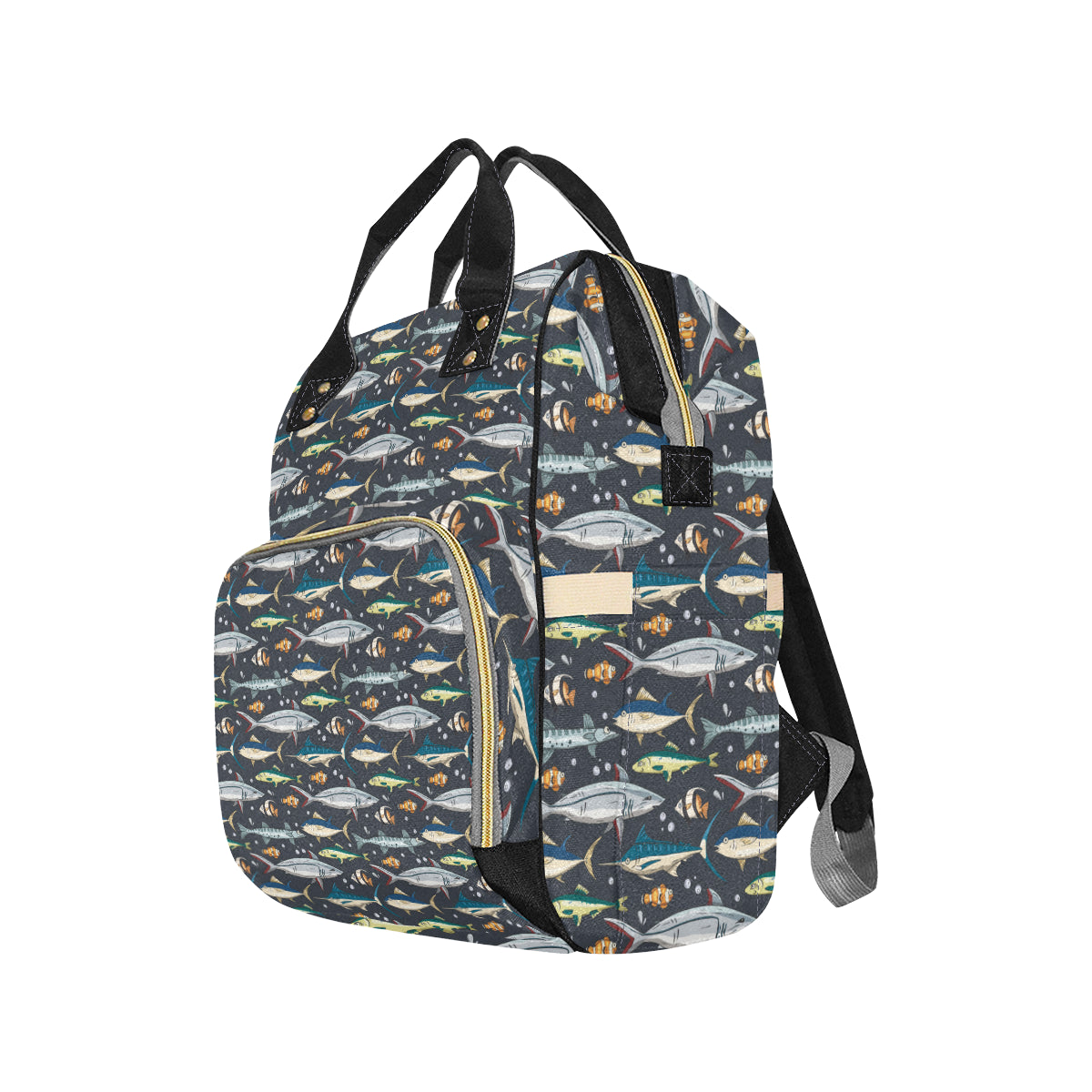 Swordfish Pattern Print Design 04 Diaper Bag Backpack