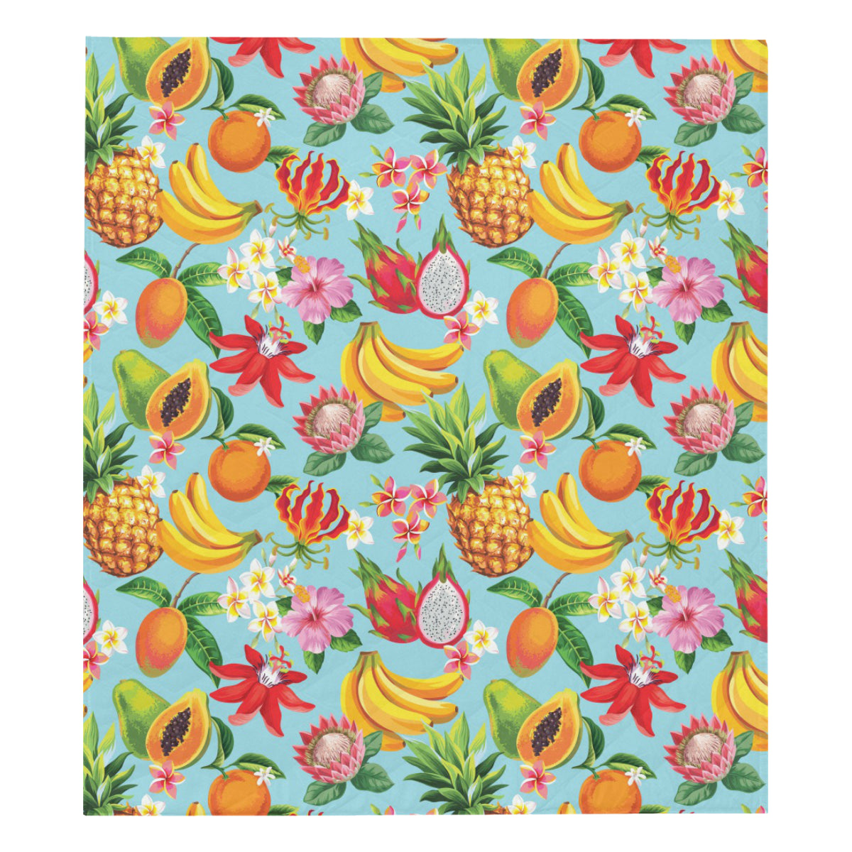 Tropical Fruits Pattern Print Design TF01 Premium Quilt