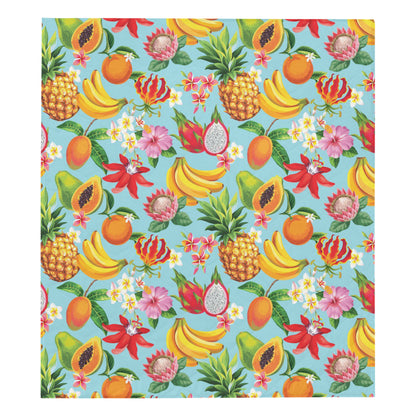 Tropical Fruits Pattern Print Design TF01 Premium Quilt