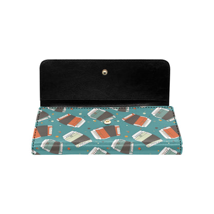 Accordion Pattern Print Design 02 Women's Trifold Wallet
