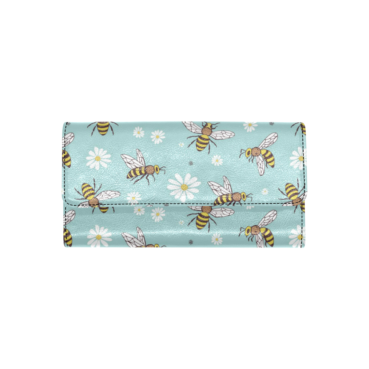 Bee Pattern Print Design BEE010 Women's Trifold Wallet