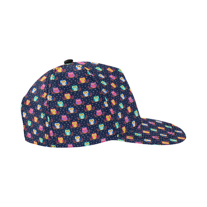 Owl Cute Themed Design Print Snapback Cap