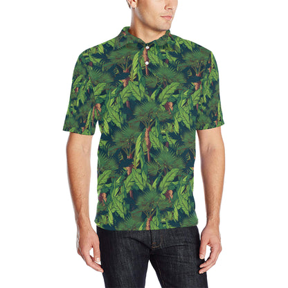 Rainforest Pattern Print Design A01 Men Polo Shirt