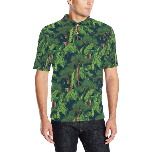 Rainforest Pattern Print Design A01 Men Polo Shirt
