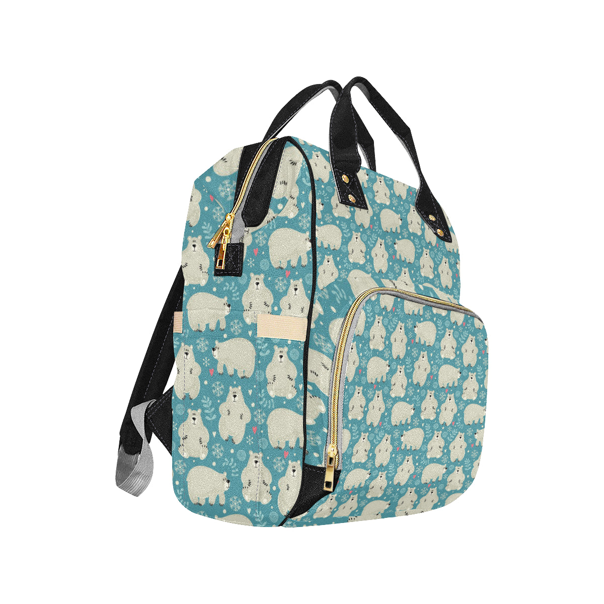 Bear Pattern Print Design BE04 Diaper Bag Backpack