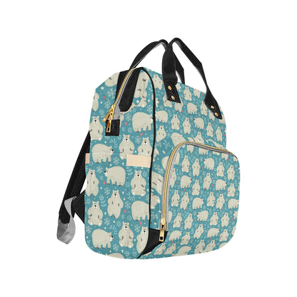 Bear Pattern Print Design BE04 Diaper Bag Backpack