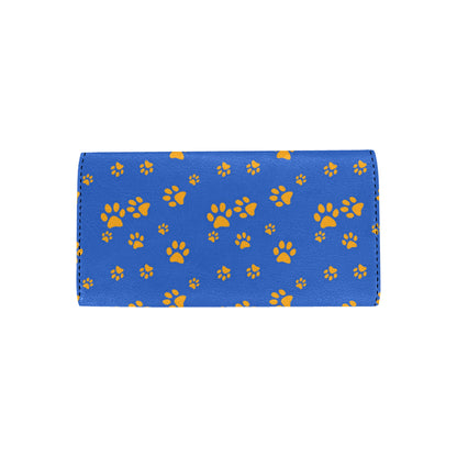 Paw Pattern Print Design A03 Women's Trifold Wallet
