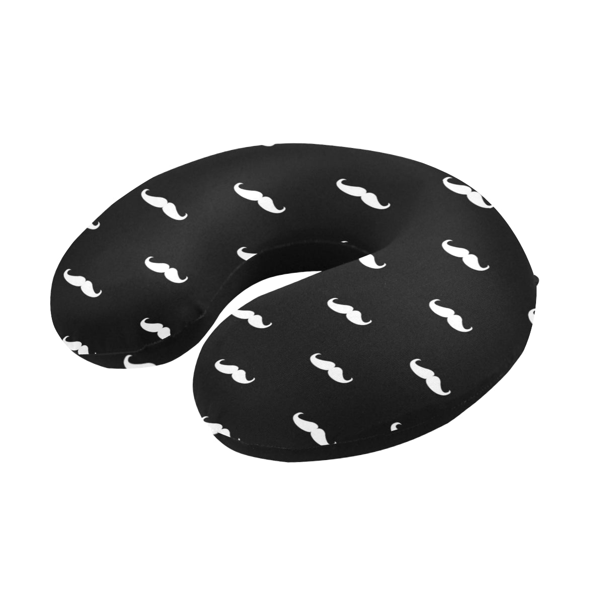 Mustache Pattern Print Design A04 U-Shaped Travel Neck Pillow