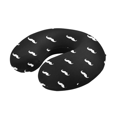Mustache Pattern Print Design A04 U-Shaped Travel Neck Pillow