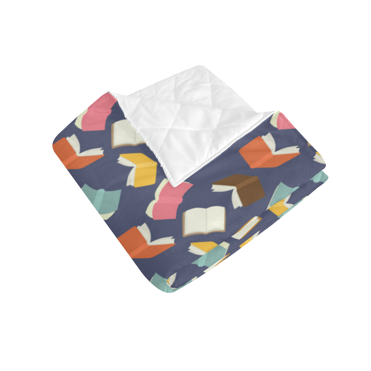 Book Pattern Print Design 01 Premium Quilt
