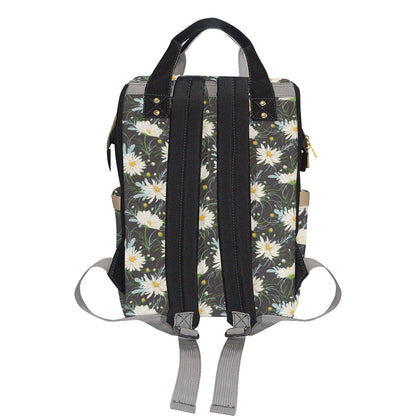 Daisy Pattern Print Design DS08 Diaper Bag Backpack