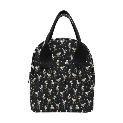 Skeleton Dance Print Insulated Lunch Bag
