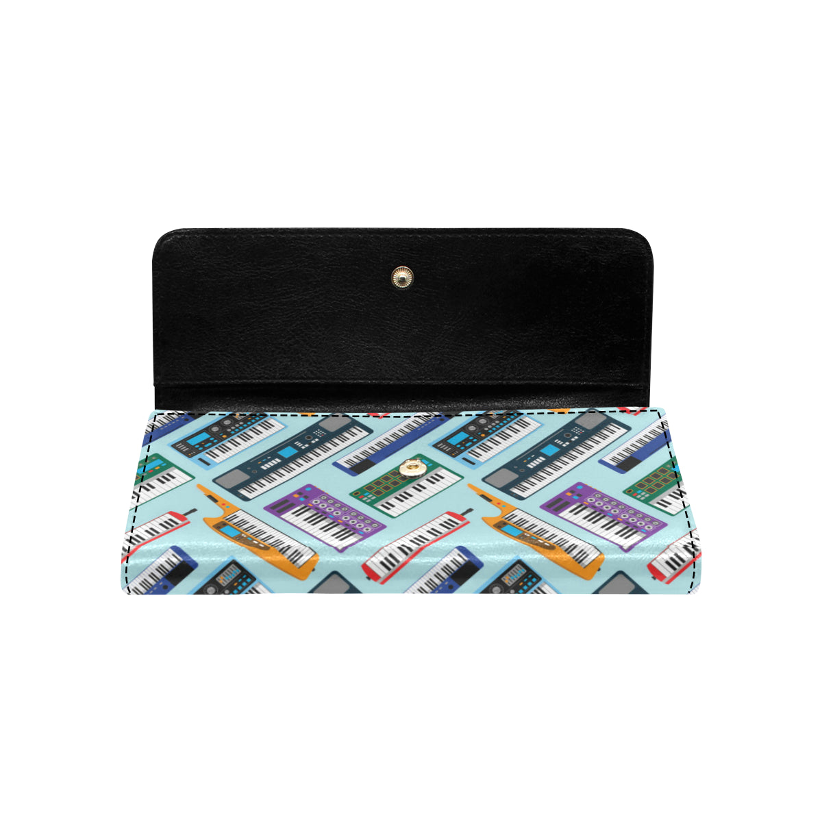 Synthesizer Pattern Print Design 02 Women's Trifold Wallet