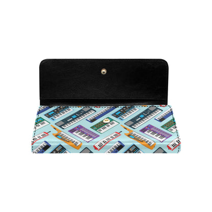 Synthesizer Pattern Print Design 02 Women's Trifold Wallet