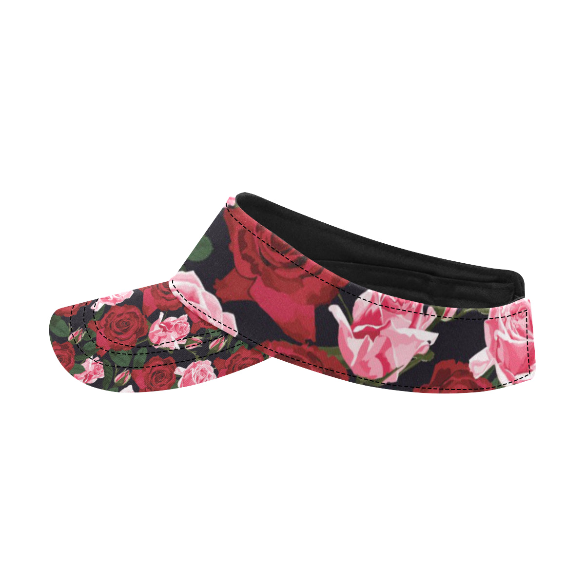Rose Red Pink Pattern Print Design RO01 Unisex Sun Visor