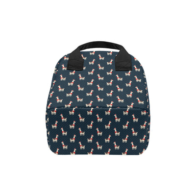 Llama with Polka Dot Themed Print Insulated Lunch Bag