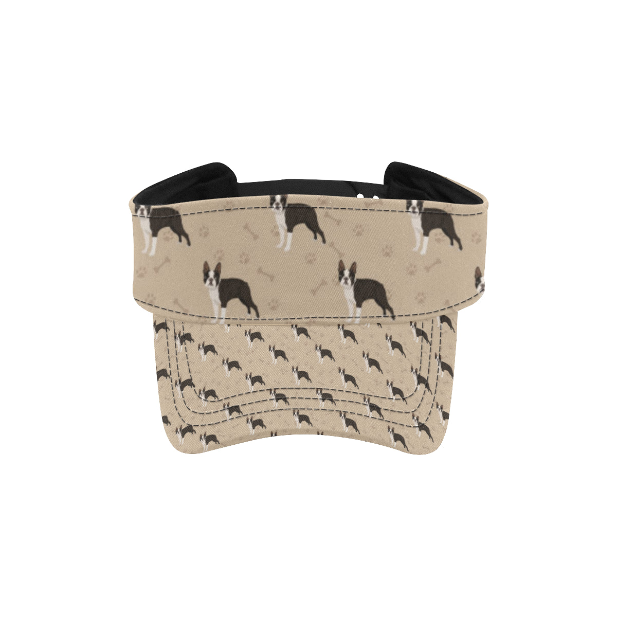 Boston Terrier Pattern Print Design 02 Unisex Sun Visor