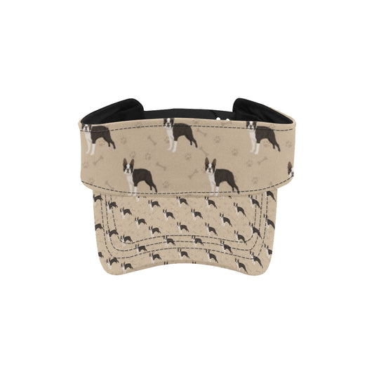 Boston Terrier Pattern Print Design 02 Unisex Sun Visor