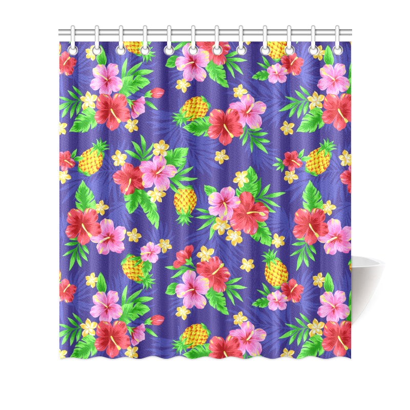 Hawaiian Themed Pattern Print Design H05 Shower Curtain