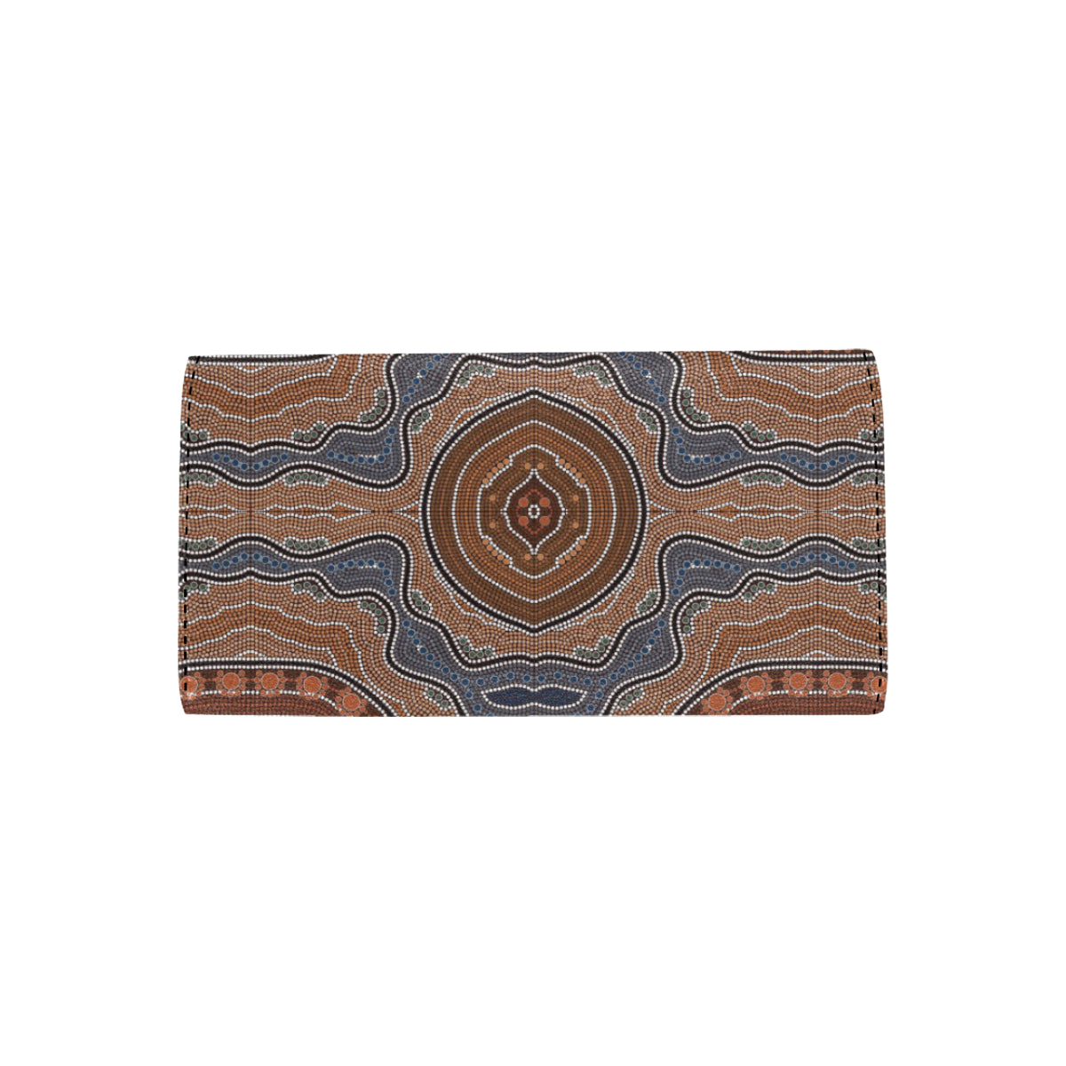 Aboriginal Pattern Print Design 01 Women's Trifold Wallet