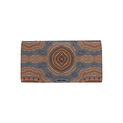 Aboriginal Pattern Print Design 01 Women's Trifold Wallet