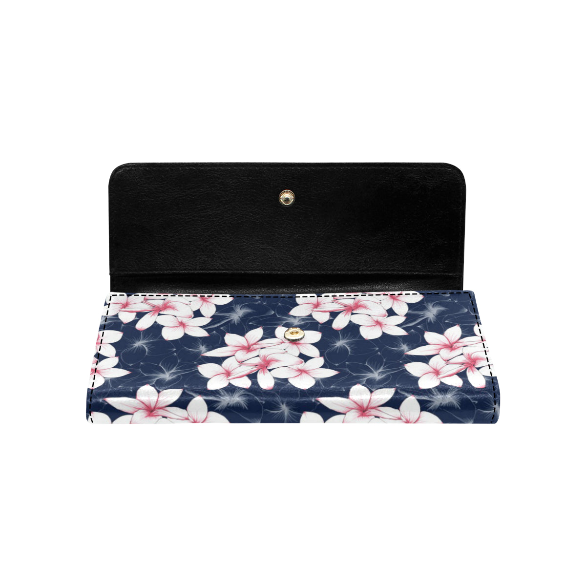 Plumeria Pattern Print Design PM017 Women's Trifold Wallet