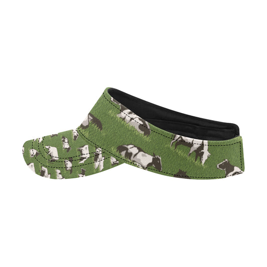 Cow on Grass Print Pattern Unisex Sun Visor