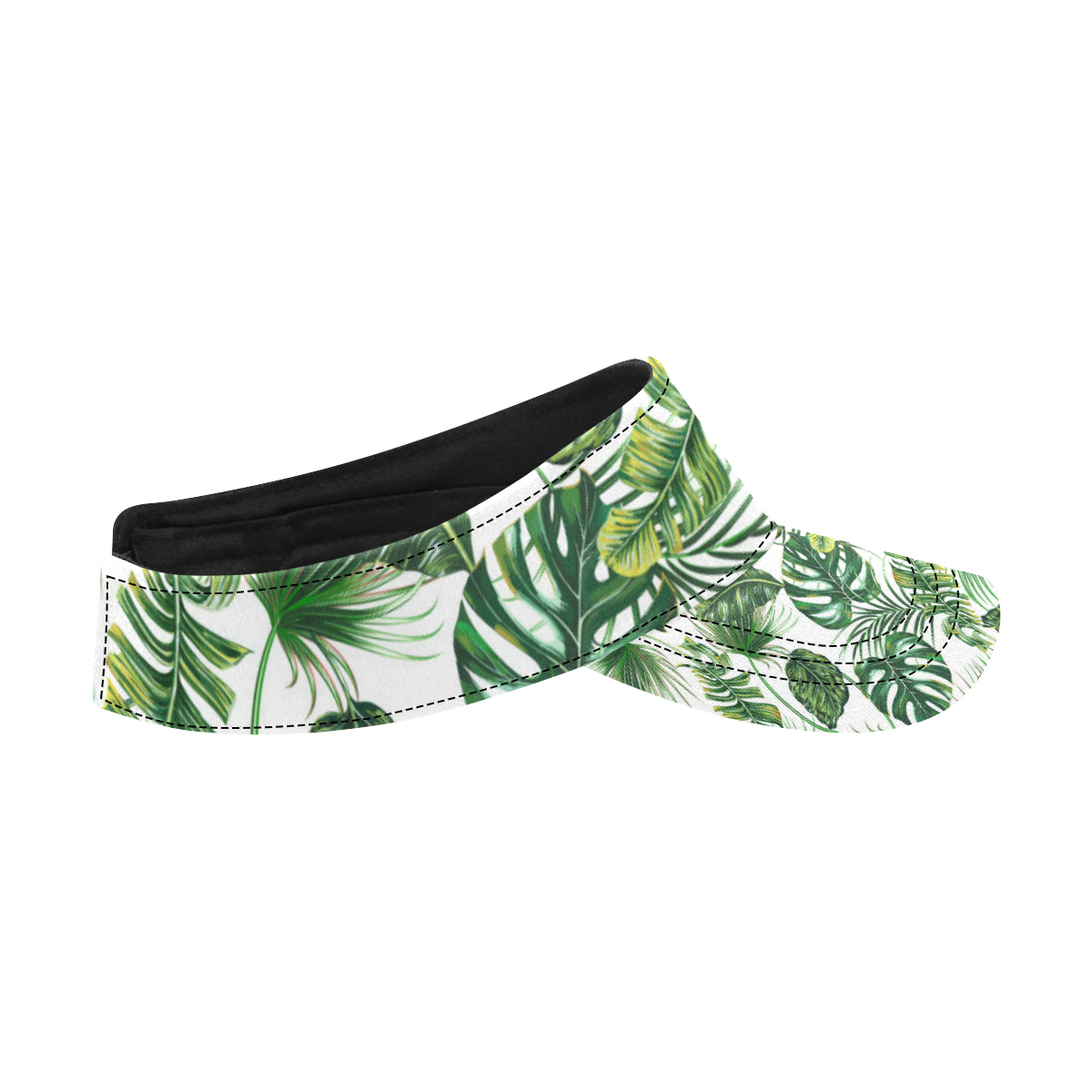 Green Pattern Tropical Palm Leaves Unisex Sun Visor
