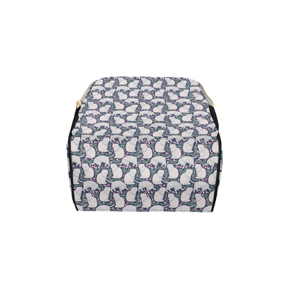 Cat Pattern Print Design 06 Diaper Bag Backpack