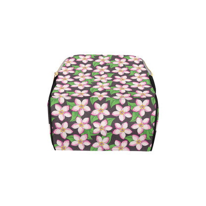 Pink Plumeria Pattern Print Design PM019 Diaper Bag Backpack
