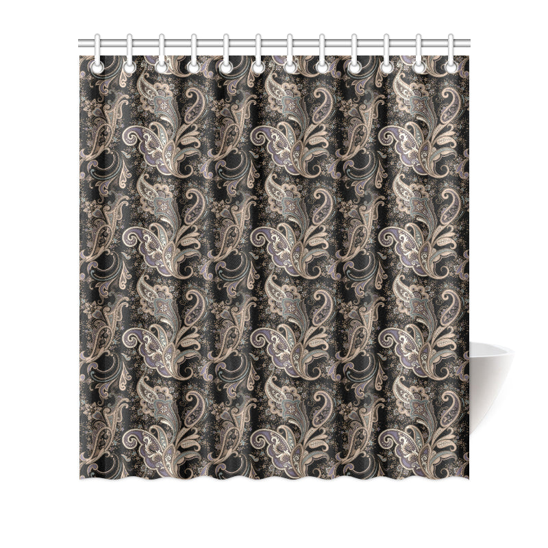 Paisley Mandala Design Print Shower Curtain
