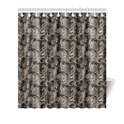 Paisley Mandala Design Print Shower Curtain